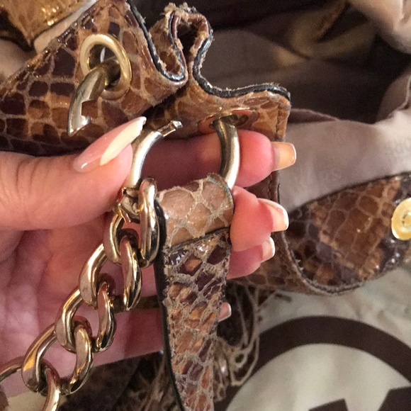 Michael Kors snake hobo handbag & matching wallet - Picture 5 of 7